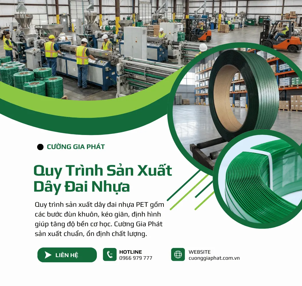 Quy Trình Sản Xuất Dây Đai Nhựa