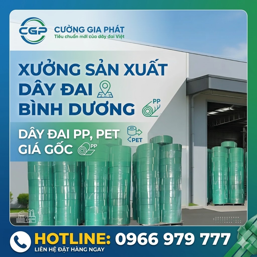 Xưởng Sản Xuất Dây Đai Bình Dương | Dây Đai PP, PET Giá Gốc